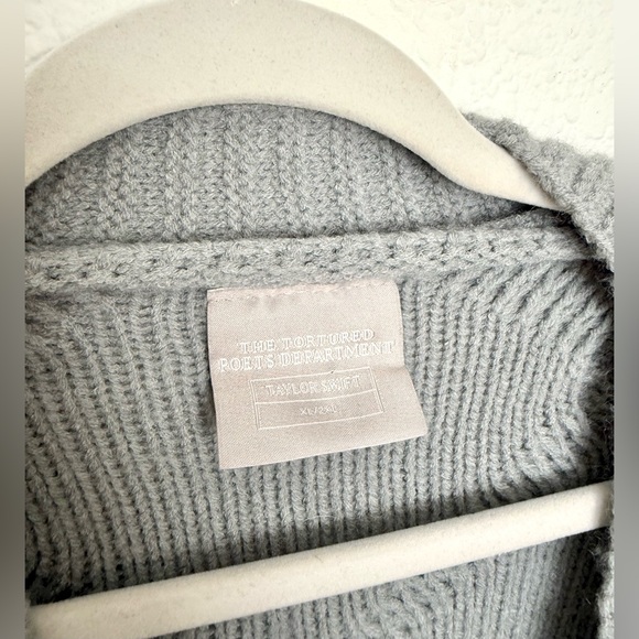 Taylor Swift Tortured Poets Department Album Cardigan Sweater XL Swiftie Merch - Picture 4 of 7